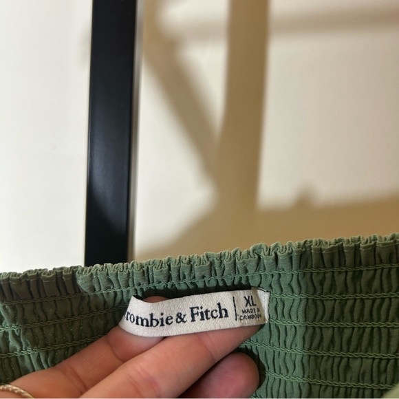 Abercrombie & Fitch Emerson Tiered Maxi Dress Long Ruffle Green Size XL - Picture 4 of 7